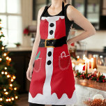 Funny red black winter Christmas Santa Claus suit Apron<br><div class="desc">Funny red black winter Christmas Santa Claus suit  with pockets containing candy cane,  and mistletoe. Get your Christmas Suit on ,  time to cook!</div>