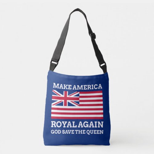 Funny Red Blue Make America Royal Again Art Crossbody Bag