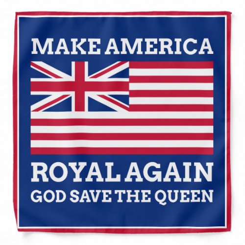 Funny Red Blue Make America Royal Again Flag Bandana