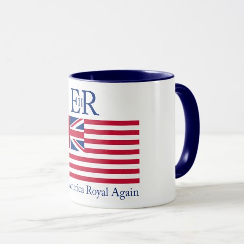 Funny Red Blue Make America Royal Again Flag Mug