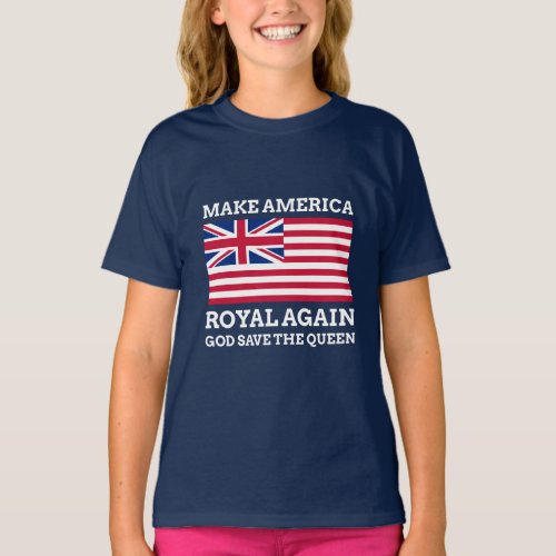 Funny Red Blue Make America Royal Again Flag T_Shirt