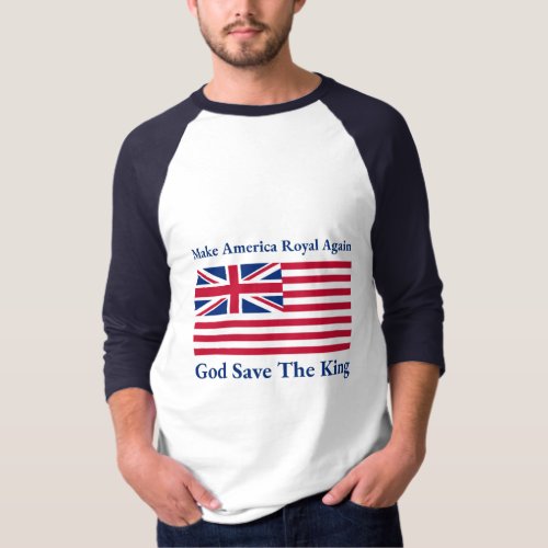 Funny Red Blue Make America Royal Again Flag T_Shirt