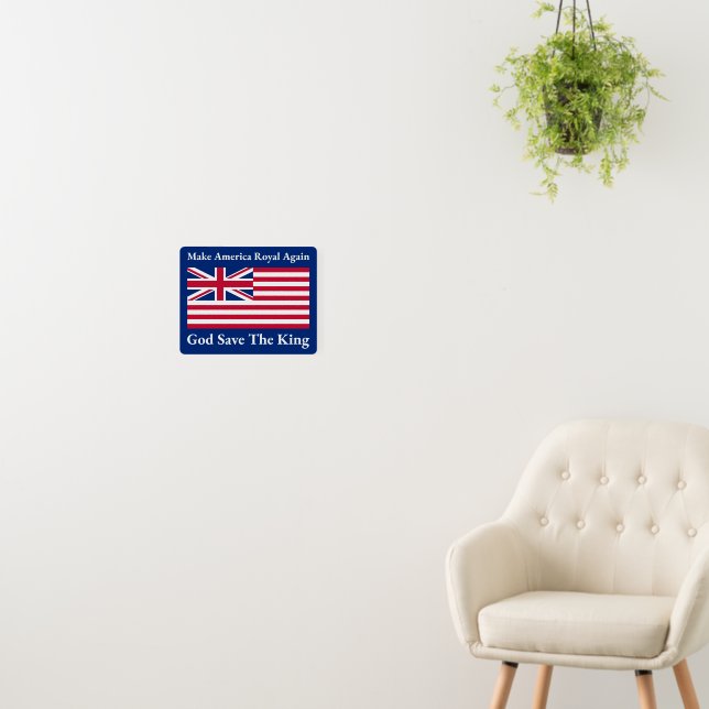 Funny Red Blue Make America Royal Again Vector Art Foam Board (In Situ (Wall))