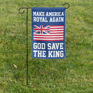 Funny Red Blue Make America Royal Again Vector Art Garden Flag