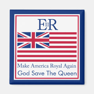 Funny Red Blue Make America Royal Again Vector Art Magnet