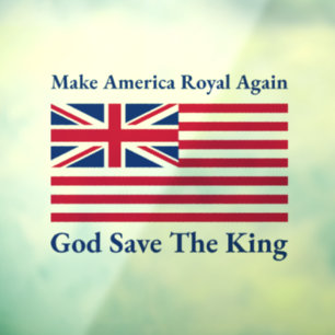 Funny Red Blue Make America Royal Again Vector Art Window Cling