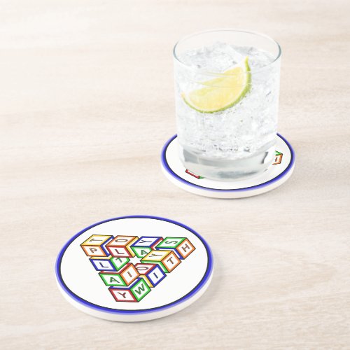 Funny Red Blue Yellow Green Kid Toy Blocks Coaster
