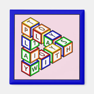 Funny Red Blue Yellow Green Kid Toy Blocks Magnet