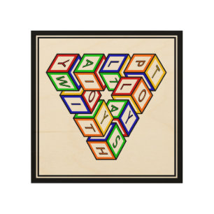 Funny Red Blue Yellow Green Toy Blocks Art