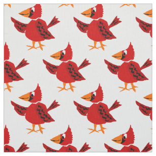 Red Cardinal Bird Fabric Zazzle