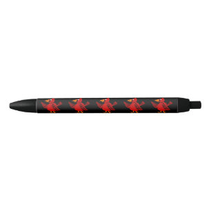Funny Red Cardinal Bird Artwork Pen