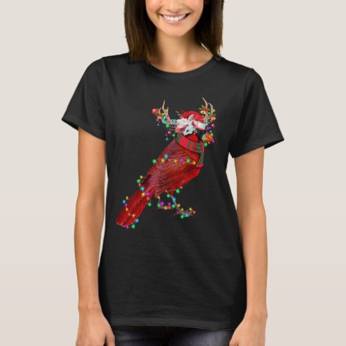 Funny Red Cardinal Christmas Fairy Light Costume G T_Shirt