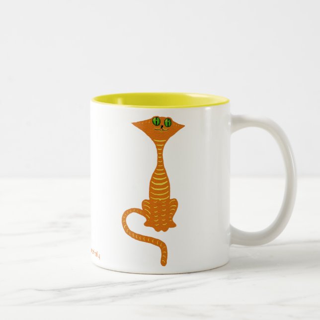 Funny red cat mug design (Right)