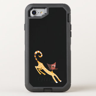 Funny red cat OtterBox defender iPhone SE/8/7 case