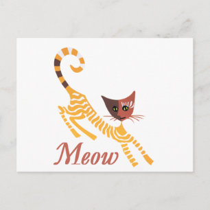 Funny red cat postcard