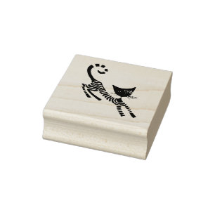 Funny red cat rubber stamp