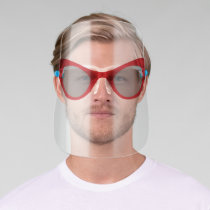 Funny Red Cat's Eye Sunglasses Illustrated Face Shield