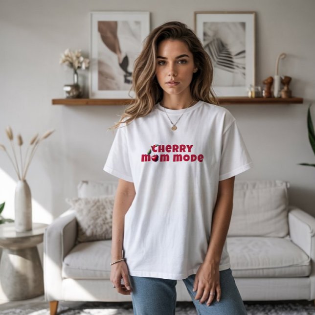 Funny red cherry vibe slogan mother day T-Shirt (Creator Uploaded)