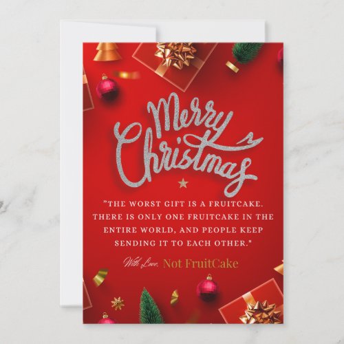 Funny Red Christmas Greeting Card