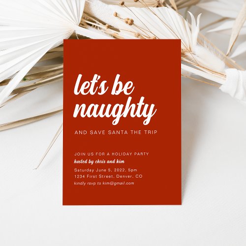 Funny Red Christmas Holiday Party Invite