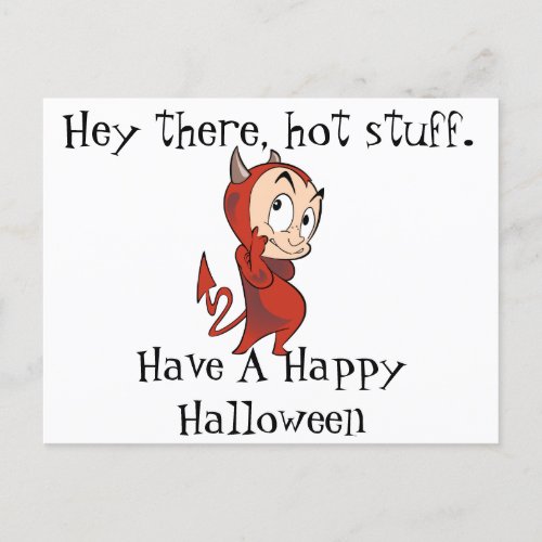 Funny Red Devil Postcard