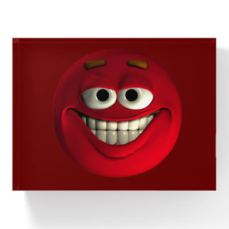 Funny Red Emoticon Paperweight