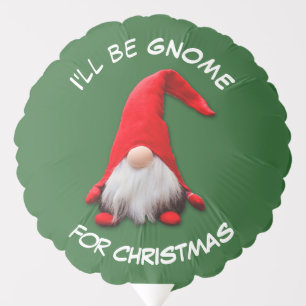 Funny Red Gnome Christmas Balloon
