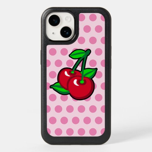 Funny Red Green Black Cherries Fruit Art OtterBox iPhone 14 Case