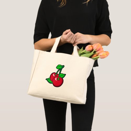 Funny Red Green Black Cherries Fruit Pop Art Mini Tote Bag