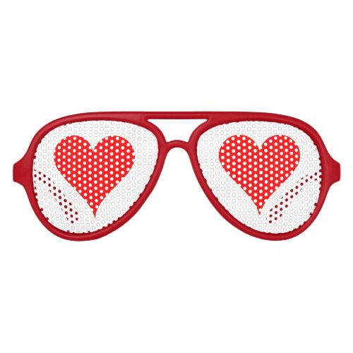 Funny red heart Valentines Day party shades gift
