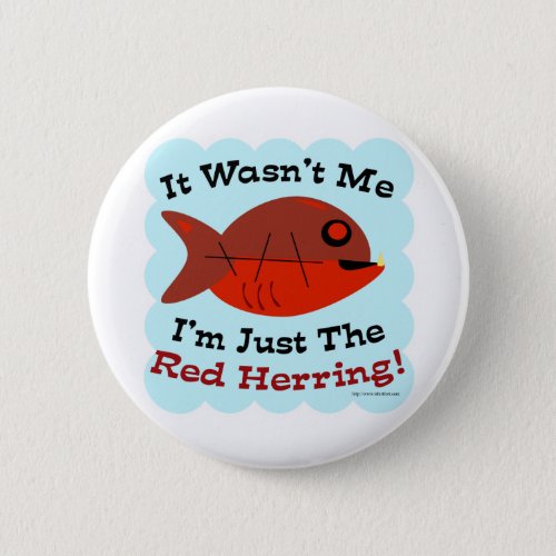 Funny Red Herring Reader Logo Button