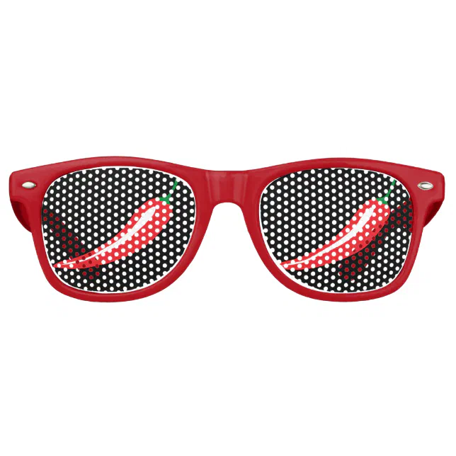 Funny red hot chili pepper party shades sunglasses Zazzle