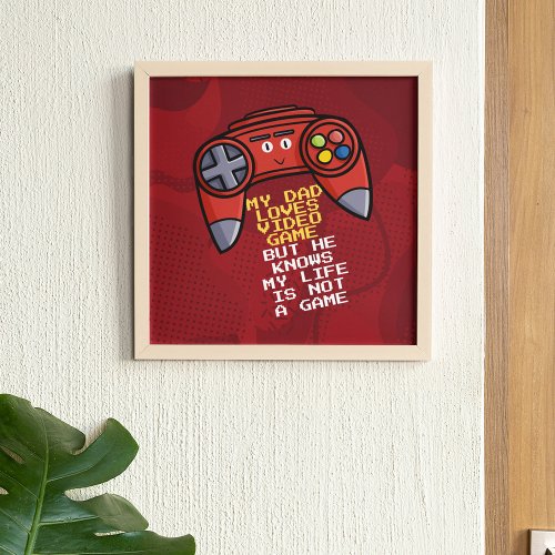 Funny Red Joystick Fathers Day Greeting Acrylic Print