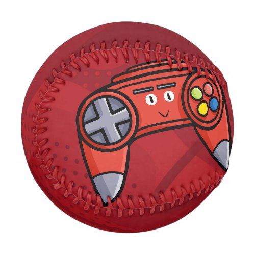 Funny Red Joystick Fathers Day Greeting Baseball