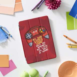 Funny Red Joystick Father's Day Greeting iPad Pro Cover