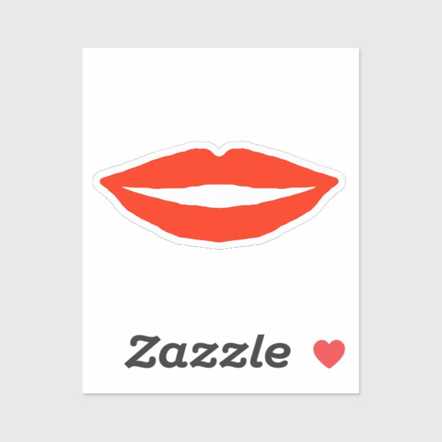 Funny Red Lips  Sticker (Sheet)