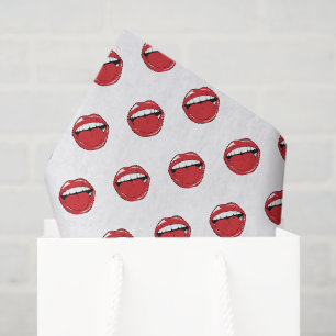 Funny Red Lips Tissue Paper