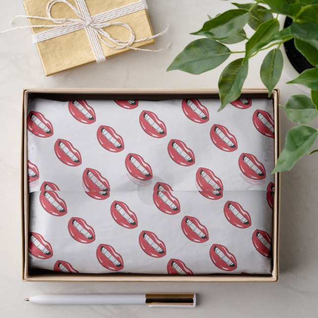 Funny Red Lips  Tissue Paper (Gift)