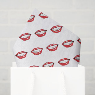 Funny Red Lips Tissue Paper