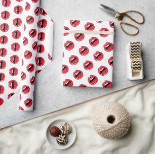 Funny Red Lips Wrapping Paper