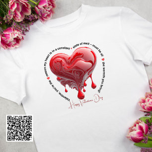 Funny Red Melting Heart Valentine's Day T-Shirt
