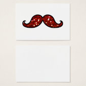 FUNNY RED MUSTACHE PRINTED GLITTER (Front & Back)