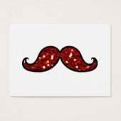 FUNNY RED MUSTACHE PRINTED GLITTER (Front)