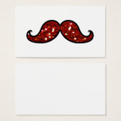 FUNNY RED MUSTACHE PRINTED GLITTER (Front & Back)