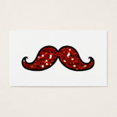 FUNNY RED MUSTACHE PRINTED GLITTER (Front)