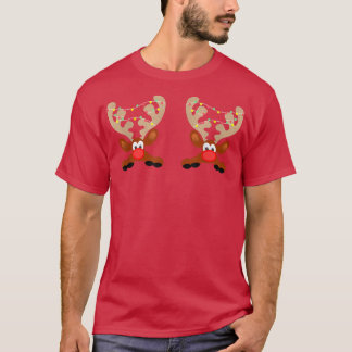 Funny Red Nose Reindeer  T-Shirt