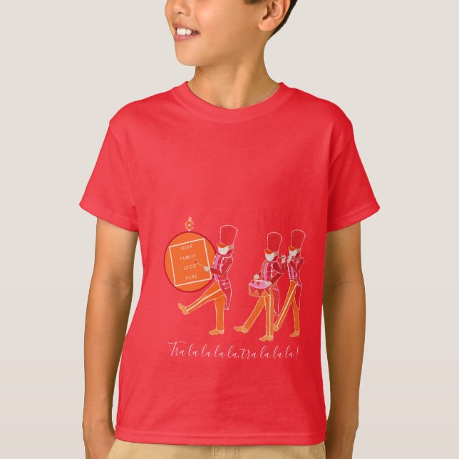 Funny Red Orange Nutcracker Marching Band Boys'  T T-Shirt (Front)