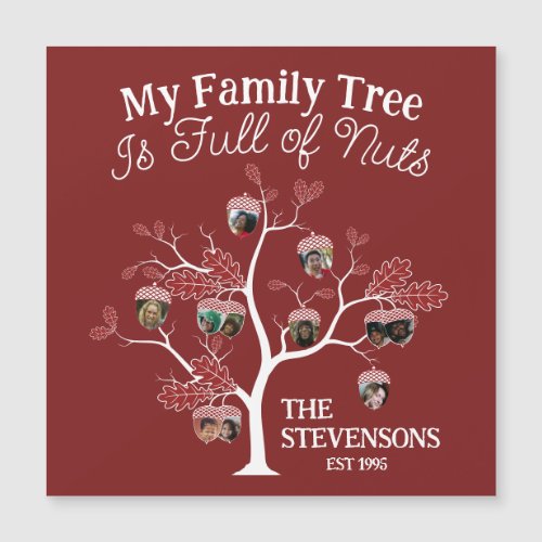 Funny Red Picture Family Tree is Full of Nuts  