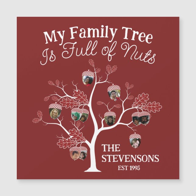Funny Red Picture Family Tree is Full of Nuts   (Front)