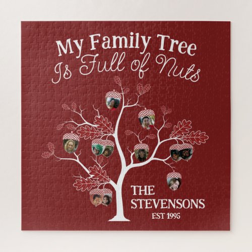 Funny Red Picture Family Tree is Full of Nuts  